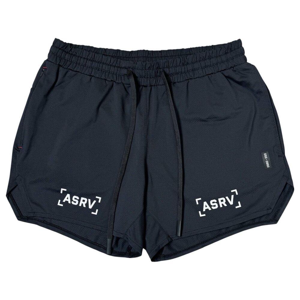 ASRV Aerosilver 5" Linerless Short Size M Black Logo Running Training DSG-0993